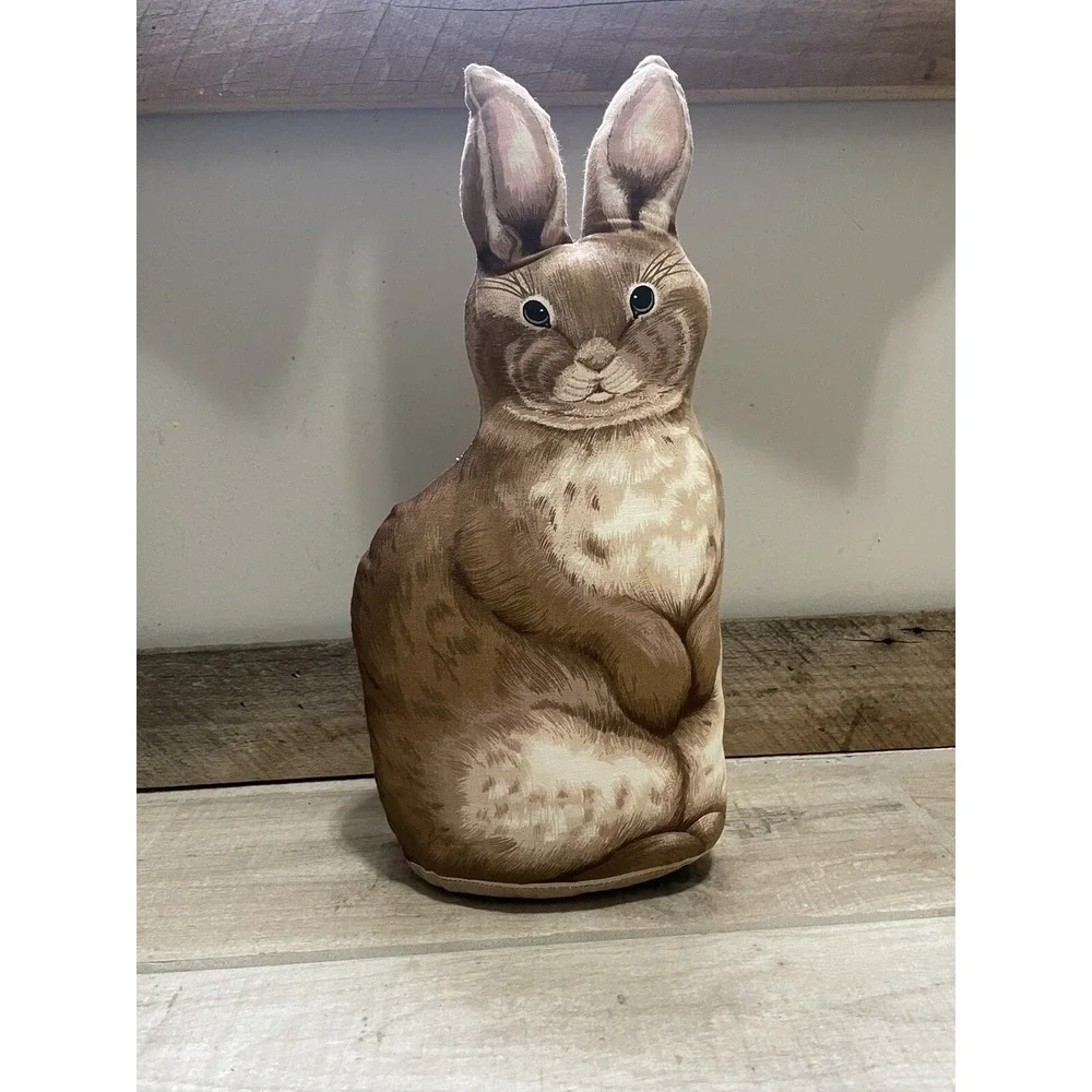 Vintage Brown Rabbit Decorative Pillow Stuffed Animal 15